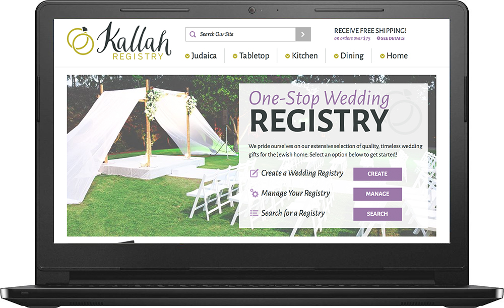 eGifter provided a Turnkey Registry Solution for KallahRegistry.com