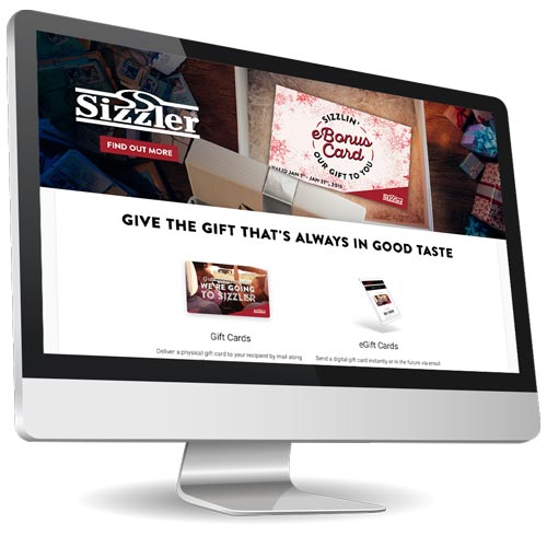 eGifter Promotion Engine featuring Sizzler