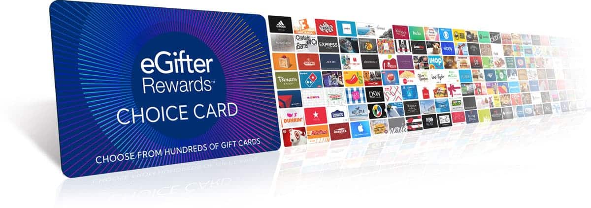 The eGifter Rewards Choice Card - The Gift of Choice