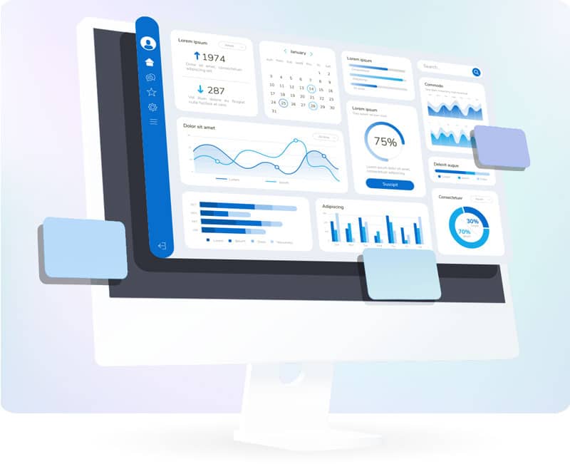 Control your gift card program computer screen showing reports and data