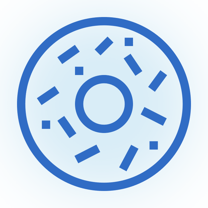 An illustration of a doughnut.