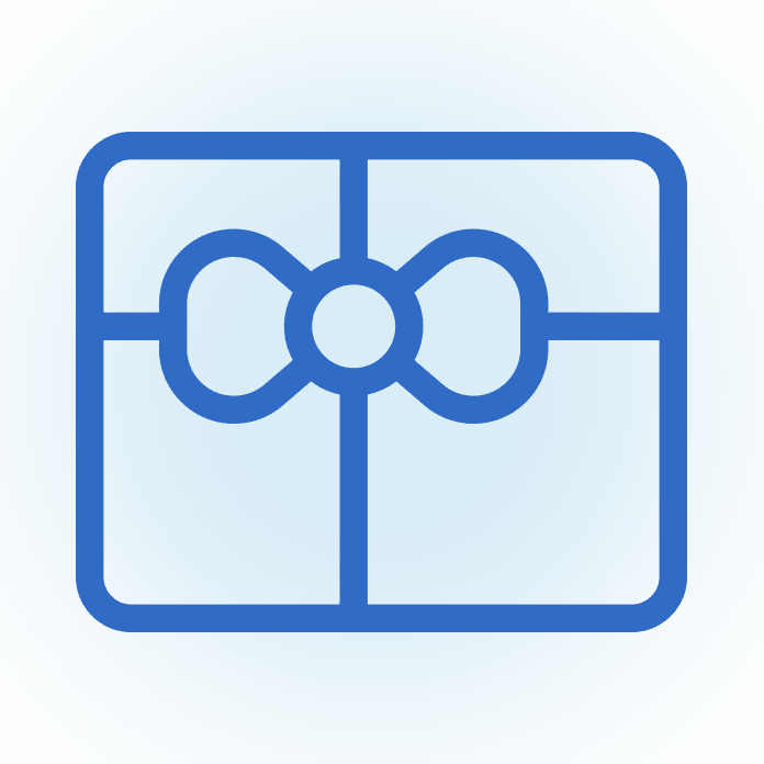 An illustration of a gift card.