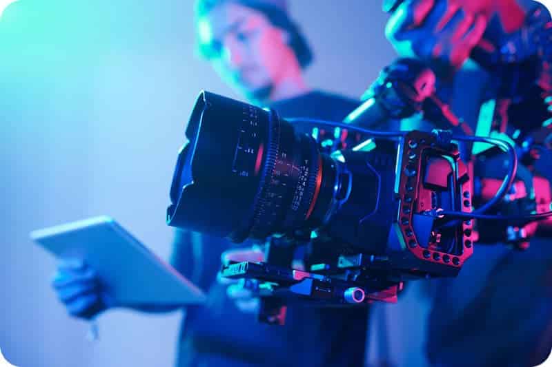 Entertainment Industry A photo of a camera recording a scene
